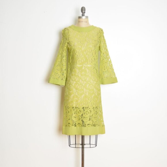 Mod Lime Green Sheath Dress by Carol Craig main image 1